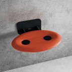 OVO-P II-ORANGE/BLACK sēdeklis dušas kabīnei
