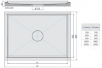 Nerūsējošā tērauda pamatne ar izvadu 1200x500 mm 2