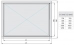 Nerūsējošā tērauda pamatne bez izvada 1000x500 mm 2