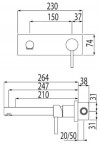 Alplusсмеситель для раковины 21cm 2