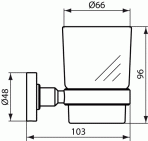 Ideal Standard glāze ar turētāju 2