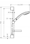 Dušas garnitūra  Croma 100 1jet/Unica'C 0,90 m, ½’ 2