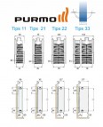 PURMO Compact sānu radiatori 450x1400 mm 22 tips 2