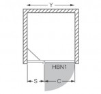 Nišas dušas durvis HBN1 120 cm 2