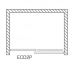 Nišas dušas durvis ECD2L/P 140 cm 4