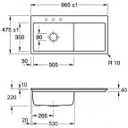 Subway 60 XL Flat virtuves izlietne  2