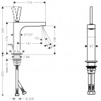 Axor Citterio izlietnes maisītājs, 180mm 3