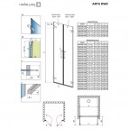 Arta dušas durvis DWD 60 cm 2