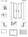 Idea dušas durvis DWJ 160 cm 4