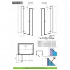 Fuenta dušas durvis DWJS 120 cm 2