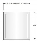 Ifö Option spogulis ar apgaismojumu OSB 120 5