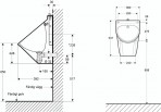 IFÖ PUBLIC STEEL PISUĀRS, pieslēgums no augšas 4