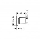 Ventils Ecostat E, balts/hroms 2