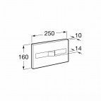 Roca In-Wall PL2 Dual flush spiedpoga, hroms 2