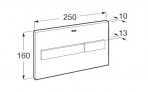 Roca In-Wall PL7 Dual flush spiedpoga, melna/stikla 2