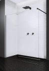 Dušas siena Modo X Black II 120 cm, 10 mm stikls