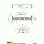 Grīdas noteces traps SLKN 03 BX, 750 mm, matēta virsma 3