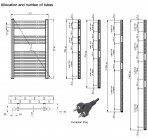 Elektriskais Dvieļu žāvētājs Aura 500 x 1226 mm, melns matēts 4