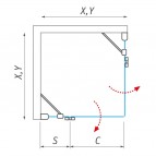 GDOL1+GDOP1 dušas stūris 1400x800 mm 5