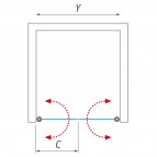 LYP2 dušas durvis 100 cm 2