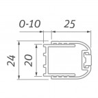 Dušas durvis LYE4+LZ 915 mm 3