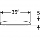 Geberit Selnova Square Rimfree piekaramis pods, balts 12