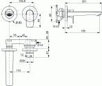 Connect Air izlietnes jaucējkrāns 185 mm, sudraba vētra 2