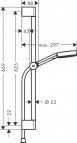 Dušas komplekts Pulsify 105 3jet Relaxation 65 cm, matēts melns 2