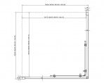 Dušas durvis , Blix Slim , BLSRV2K-80 melns profils + stikls transpar 2