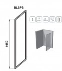Фиксированная душевая стена BLSPS 80 , черный + прозрачный 4