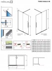 Dušas sieniņa Furo Walk-In 100 cm, kreisā 9