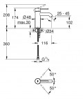 Essence Maisītājs izlietnei S size, hard graphite 3