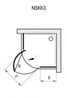 Dušas stūris Nexty NSKK3 - 90 stikls - Transparent 2