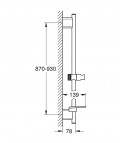 Rainshower Smartactive stāvdušas stienis, 900 mm, supersteel 3