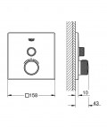 Grohtherm SmartControl termostats ar 1 režīmu, brushed hard graphite 2