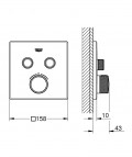 Grohtherm SmartControl termostats ar 2 režīmiem, hard graphite 2