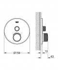 Grohtherm SmartControl termostats ar 1 režīmu, supersteel 2