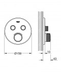 Grohtherm SmartControl termostats ar 2 režīmiem, hard graphite 3