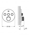 Grohtherm SmartControl termostats ar 3 režīmiem, supersteel 2