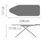 Гладильная доска C, 124x45см, Titan Oval 2