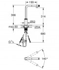 Minta SmartControl virtuves izlietnes maisītājs, hard graphite 7