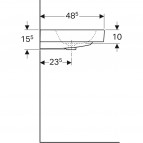 Geberit iCon izlietne, balta, 60x48.5 cm 2