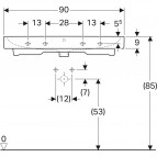 Geberit iCon izlietne, balta, 90x48.5 cm 3