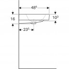 Geberit iCon izlietne, balta, 90x48.5 cm 2