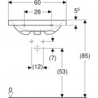 Geberit iCon Light izlietne, balta, 60x48 cm 5