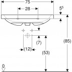 Geberit iCon Light izlietne, balta, 75x48 cm 4