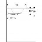 Geberit iCon Light izlietne, balta, 90x48 cm 3