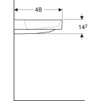 Geberit ONE izlietne ar horizontālu noteci, balta, KeraTect, 105x48 cm 6