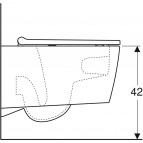 Geberit ONE sienas tualetes pods, TurboFlush, ar SC/QR vāku, hroms 8