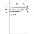 Geberit Xeno² izlietne, bez pārpl. caur. 90x48 cm 6